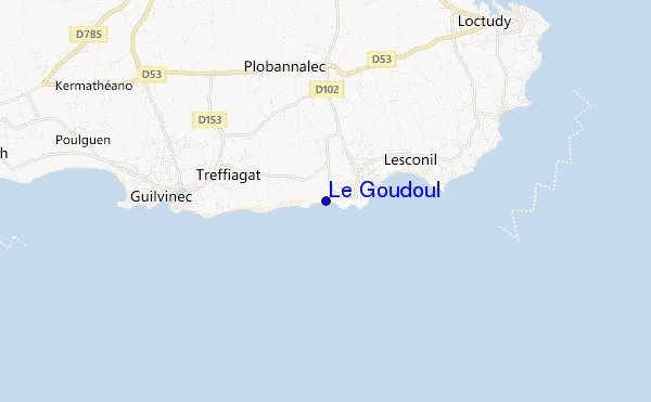 locatiekaart van Le Goudoul