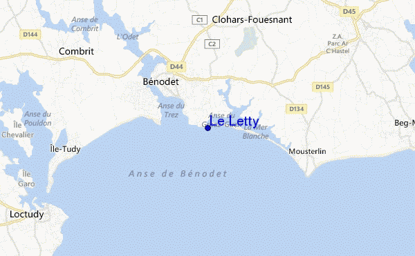 locatiekaart van Le Letty