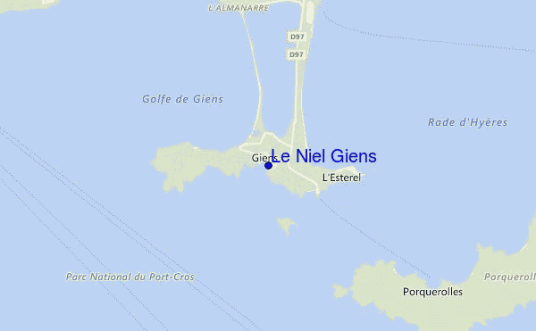 locatiekaart van Le Niel Giens