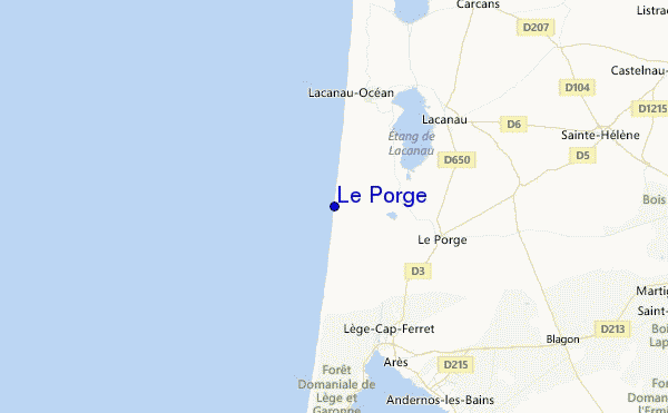 Le Porge Location Map