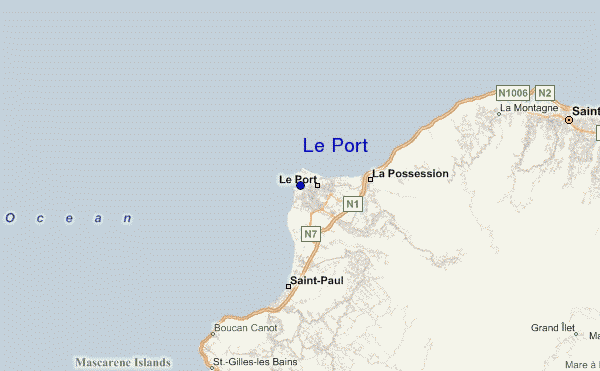 locatiekaart van Le Port