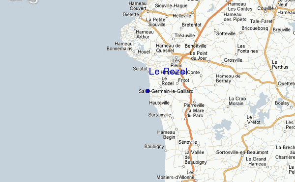 locatiekaart van Le Rozel
