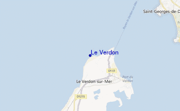 locatiekaart van Le Verdon