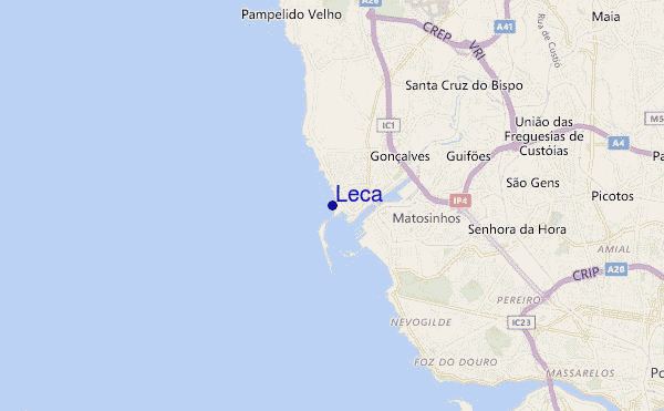 locatiekaart van Leca