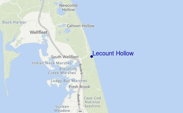 locatiekaart van Lecount Hollow