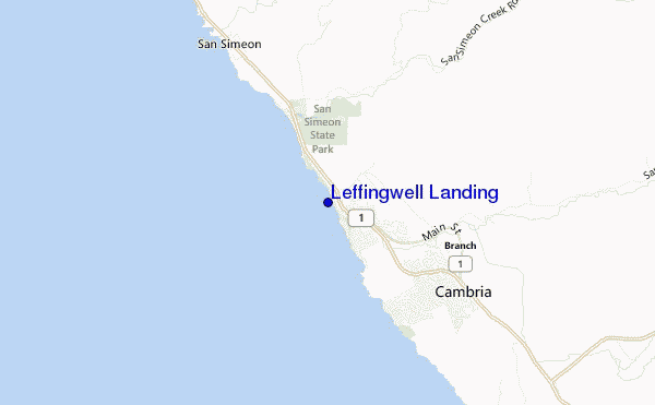 locatiekaart van Leffingwell Landing
