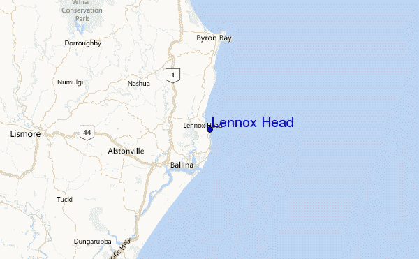 Lennox Head Location Map