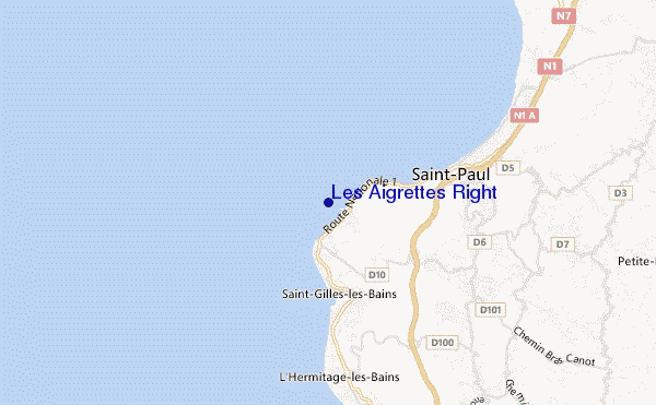 locatiekaart van Les Aigrettes Right