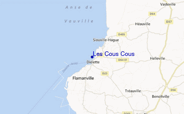 locatiekaart van Les Cous Cous