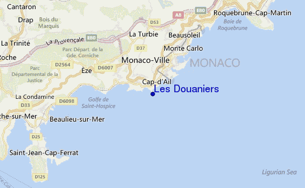 locatiekaart van Les Douaniers