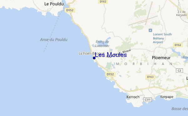 locatiekaart van Les Moules