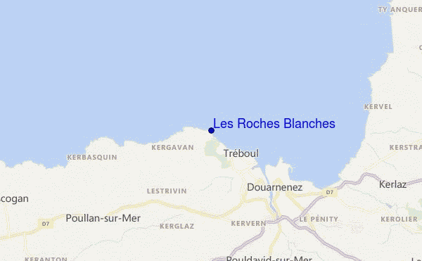 locatiekaart van Les Roches Blanches