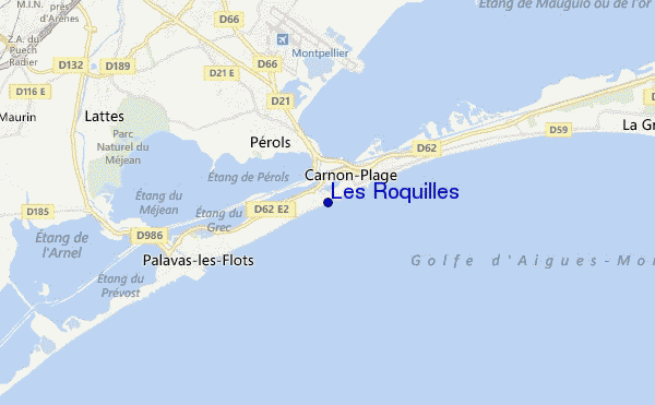 locatiekaart van Les Roquilles