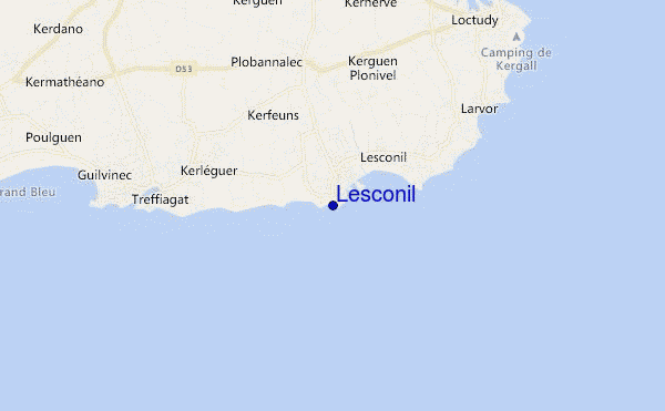 locatiekaart van Lesconil