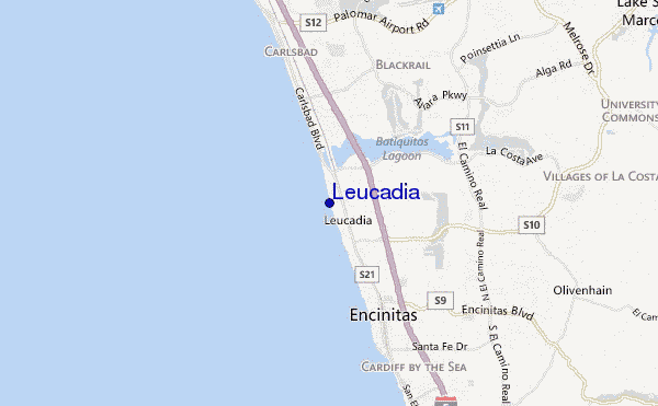 locatiekaart van Leucadia