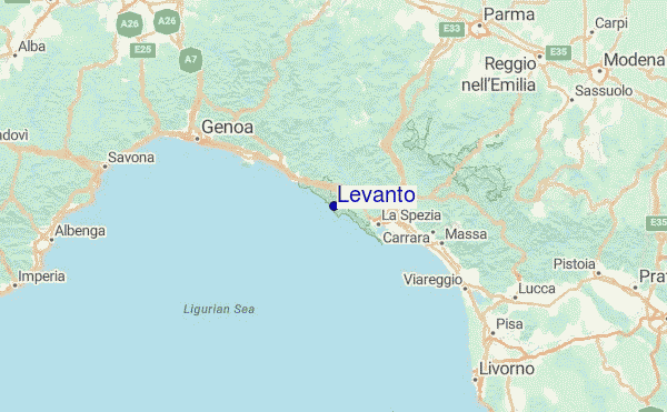 Levanto Golfvoorspellingen en Surfberichten (West Coast, Italy)