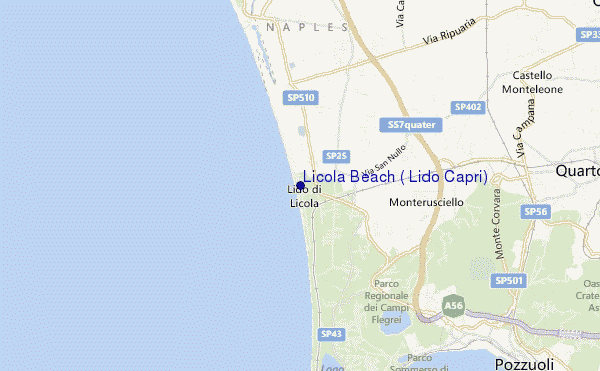 locatiekaart van Licola Beach ( Lido Capri)