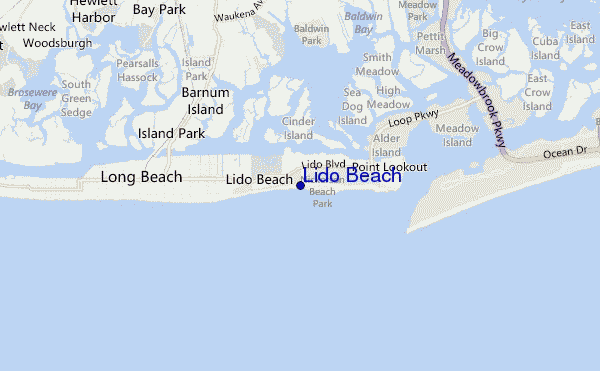 locatiekaart van Lido Beach