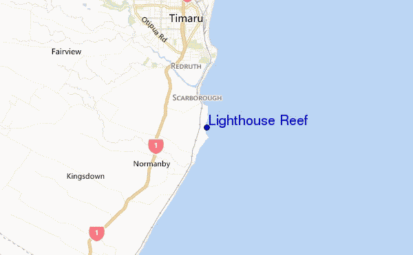 locatiekaart van Lighthouse Reef