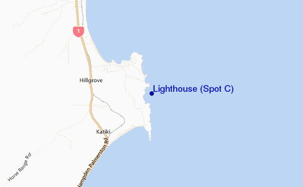locatiekaart van Lighthouse (Spot C)