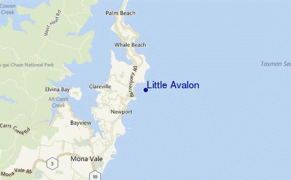 locatiekaart van Little Avalon