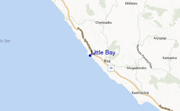 locatiekaart van Little Bay