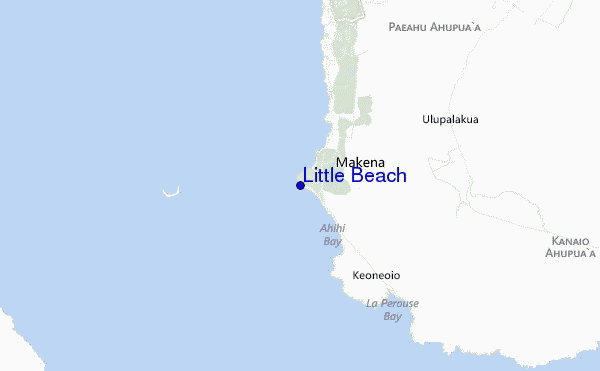 locatiekaart van Little Beach