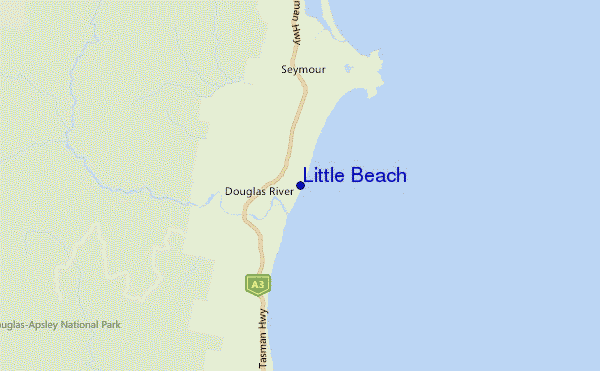 locatiekaart van Little Beach