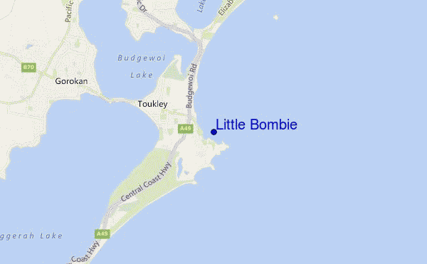 locatiekaart van Little Bombie