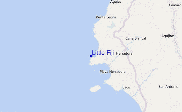 locatiekaart van Little Fiji