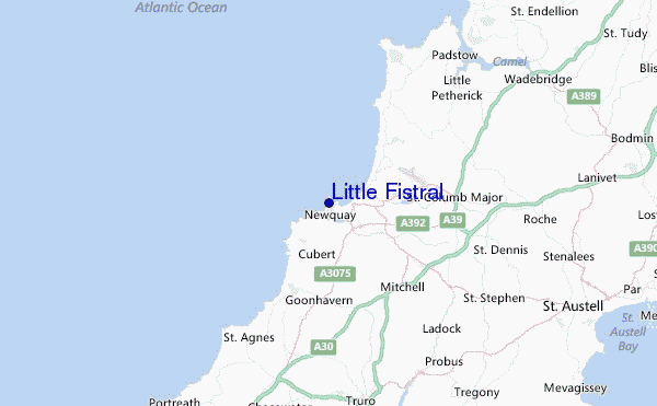 Little Fistral Location Map