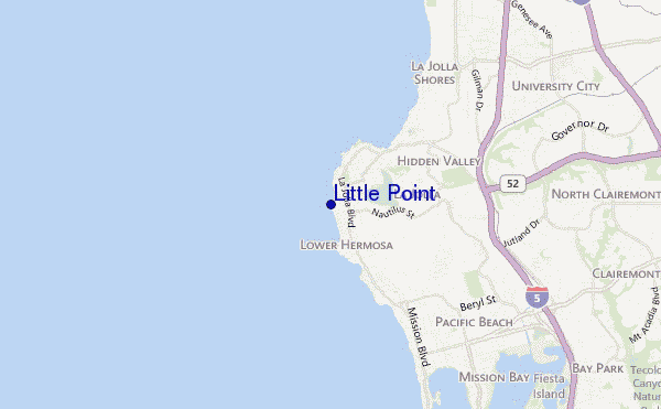 locatiekaart van Little Point