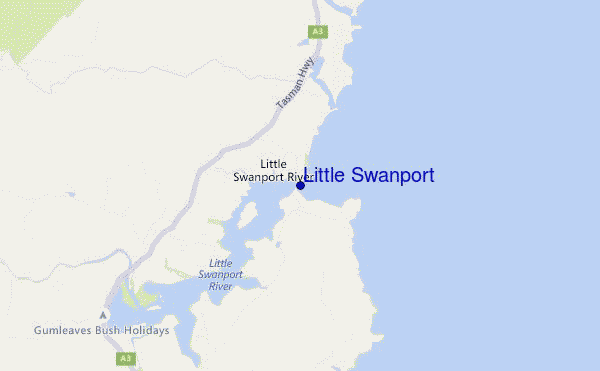 locatiekaart van Little Swanport