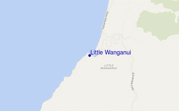 locatiekaart van Little Wanganui