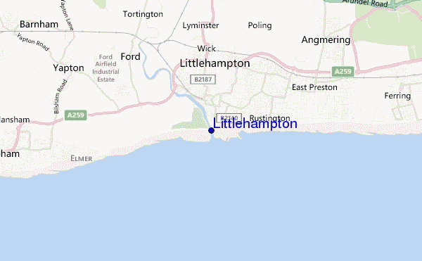 locatiekaart van Littlehampton