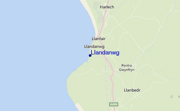 locatiekaart van Llandanwg