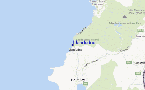 locatiekaart van Llandudno
