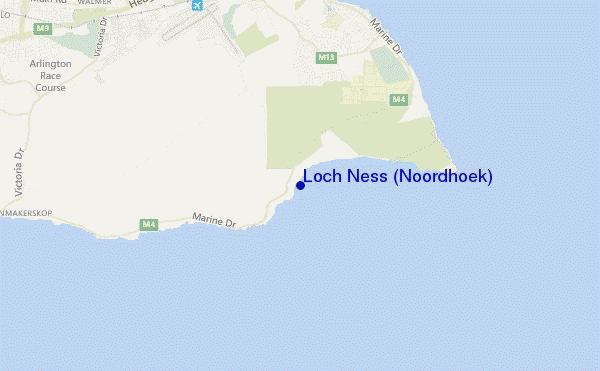 locatiekaart van Loch Ness (Noordhoek)