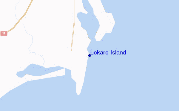 locatiekaart van Lokaro Island