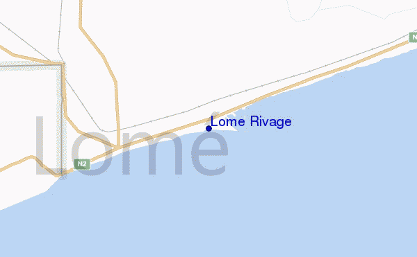 locatiekaart van Lome Rivage