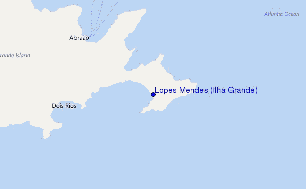 locatiekaart van Lopes Mendes (Ilha Grande)