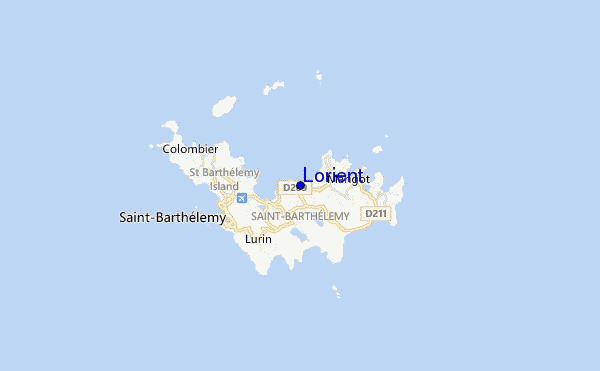 locatiekaart van Lorient