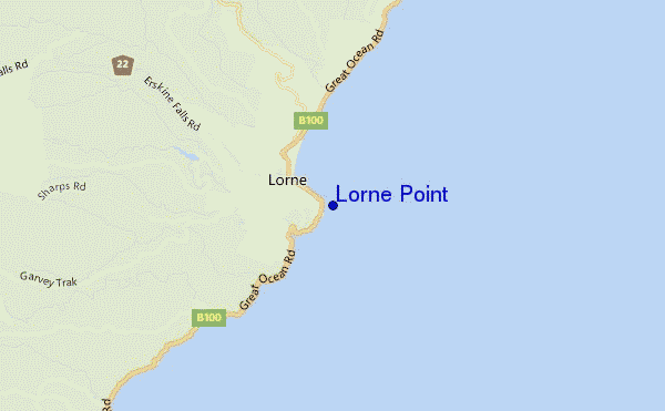 locatiekaart van Lorne Point