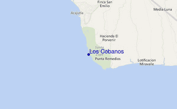locatiekaart van Los Cobanos