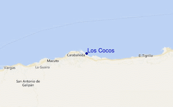 locatiekaart van Los Cocos