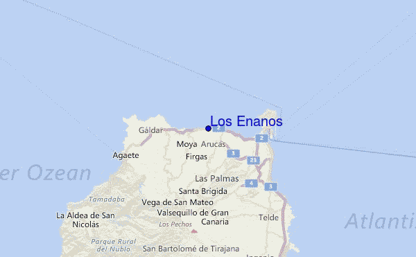 Los Enanos Location Map