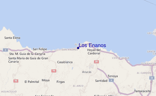 locatiekaart van Los Enanos