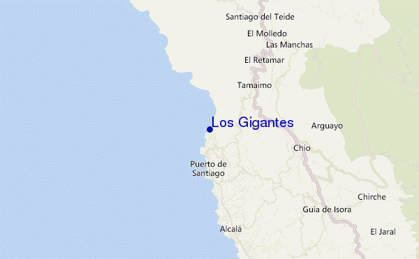 locatiekaart van Los Gigantes