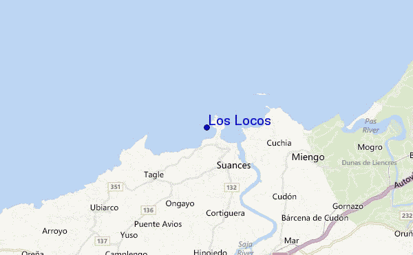 locatiekaart van Los Locos