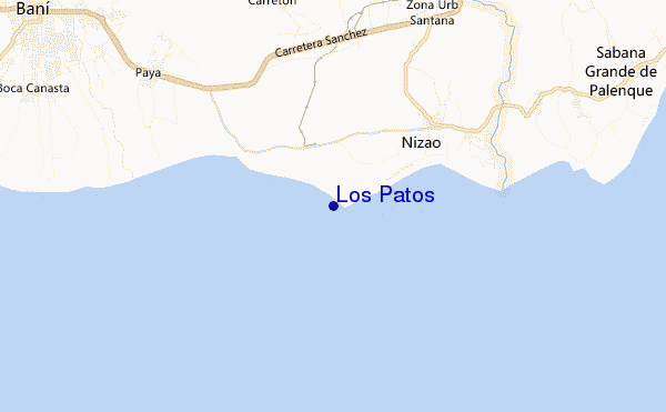 locatiekaart van Los Patos